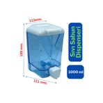 Wespa 1000 ml Plastik Şeffaf Sıvı Sabun Dispenseri