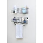 Wess Dizayn Metal Mutfak Banyo Duvar Havluluk Rafı 2’li Set WD239
