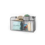 Wess Dizayn WD-107 Siyah Metal Banyo Mutfak Duvar Rafı