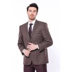 Wessi 4 Drop Desenli Klasik Kesim Bordo Erkek Ceket