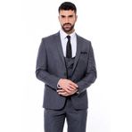 Wessi Desensiz Slim Fit Antrasit Erkek Takım Elbise