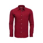 Wessi Desensiz Slim Fit Bordo Kırmızı Erkek Gömlek