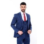 Wessi Desensiz Slim Fit Lacivert Erkek Takım Elbise