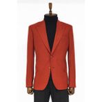 Wessi Düz Slim Fit Spor Bordo Erkek Ceket - Wessi - 46