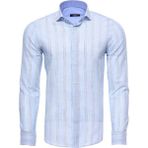 Wessi Ekose Buz Mavi Uzun Kollu Gömlek Wessi - 2XL