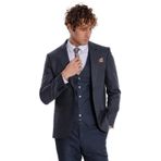 Wessi Ekose Ceketli Lacivert Slim Fit Takım Elbise