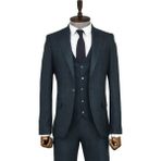 Wessi Ekose Ceketli Slim Fit Yeşil Erkek Takım Elbise - Wessi - 48