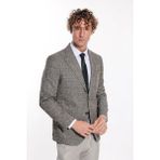 Wessi Ekose Desen Slim Fit Siyah Erkek Ceket - 54