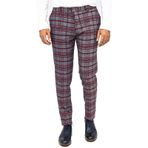 Wessi Ekose Desenli Slim Fit Koyu Mavi Erkek Pantolon