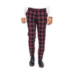 Wessi Ekose Desenli Slim Fit Lacivert Erkek Pantolon