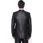 Wessi Erkek 8 Drop Parlak Slim Fit Takım Elbise - 44 - 6 Drop - Siyah