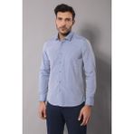 Wessi Erkek Armürlü Slim Fit Gömlek - XL - Mavi
