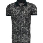 Wessi Erkek Çiçek Desenli Polo Yaka Slim Fit Tişört - XXL - Yeşil