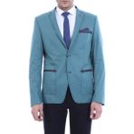 Wessi Erkek Çift Yırtmaç Iki Düğme Slim Fit Ceket - Yeşil - 54