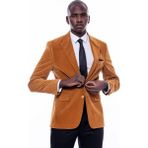 Wessi Erkek Çift Yırtmaç Sivri Yaka Slim Fit Ceket - Taba - 46