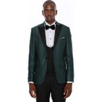 Wessi Erkek Desenli Slim Fit Damatlık Takım Elbise - 50 - 6 Drop - Yeşil
