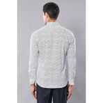 Wessi Erkek Desenli Slim Fit Gömlek - Beyaz