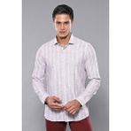 Wessi Erkek Ekose Desen Slim Fit Uzun Kollu Gömlek - XL - Kırmızı