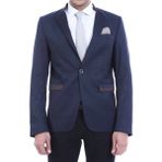 Wessi Erkek Hakim Yaka Slim Fit Ceket - Lacivert - 56