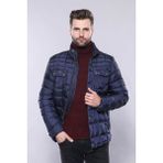 Wessi Erkek Kapitone Dikiş Detaylı Slim Fit Mont - Lacivert - 46