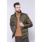 Wessi Erkek Kapitone Dikiş Detaylı Slim Fit Mont - Yeşil - 56