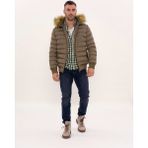 Wessi Erkek Kapüşonlu Slim Fit Şişme Mont - Kahverengi - 54