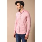 Wessi Erkek Nokta Desenli Slim Fit Gömlek - Kiremit