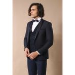 Wessi Erkek Nokta Desenli Slim Fit Takım Elbise - 44 - 6 Drop - İndigo
