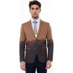 Wessi Erkek Pamuk Gazi Dikişli Slim Fit Ceket - Taba - 50