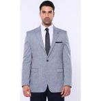 Wessi Erkek Sivri Yaka Slim Fit Spor Ceket - Lacivert - 44
