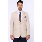 Wessi Erkek Sivri Yaka Slim Fit Spor Ceket - Lacivert - 48