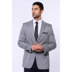 Wessi Erkek Sivri Yaka Slim Fit Spor Ceket - Siyah - 44