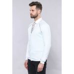 Wessi Erkek Slim Fit Desensiz Pamuk Hırka - İndigo