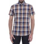 Wessi Erkek Slim Fit Ekose Desenli Pamuk Gömlek - Bej