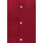 Wessi Erkek Slim Fit Gömlek - XL - Bordo