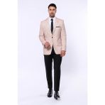 Wessi Erkek Slim Fit Sivri Yaka Ceket - Sarı - 46