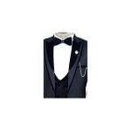 Wessi Erkek Yelekli Damatlık Slim Fit Takım Elbise - 58 - 6 Drop - İndigo