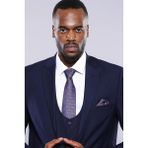 Wessi Erkek Yelekli Iki Düğme Slim Fit Takım Elbise - 46 - 6 Drop - Lacivert