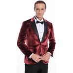 Wessi Kadife Slim Fit Bordo Erkek Smokin Ceket - Wessi - 44