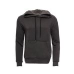 Wessi - Kapşonlu Cepli Düz Yeşil Erkek Sweat