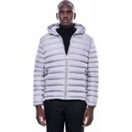 Wessi Kapşonlu Gri Şişme Mont - 48