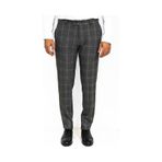 Wessi Kare Desenli Slim Fit Füme Erkek Pantolon