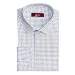 Wessi Kaz Ayağı Desenli Slim Fit Beyaz Erkek Gömlek