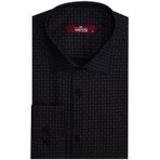 Wessi Kaz Ayağı Desenli Slim Fit Kahverengi Erkek Gömlek