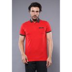Wessi Kırmızı Polo Yaka Erkek T-shirt