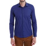 Wessi Mavi Slim Fit Erkek Gömlek