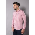Wessi Pembe Ekoseli Pembe Erkek Gömlek