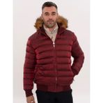 Wessi Slim Fit Kapüşonlu Bordo Erkek Şişme Mont - 52