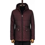 Wessi Slim Fit Kapüşonlu Bordo Erkek Şişme Mont - 58