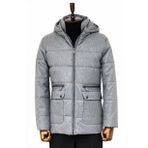 Wessi Slim Fit Kapüşonlu Gri Erkek Şişme Mont